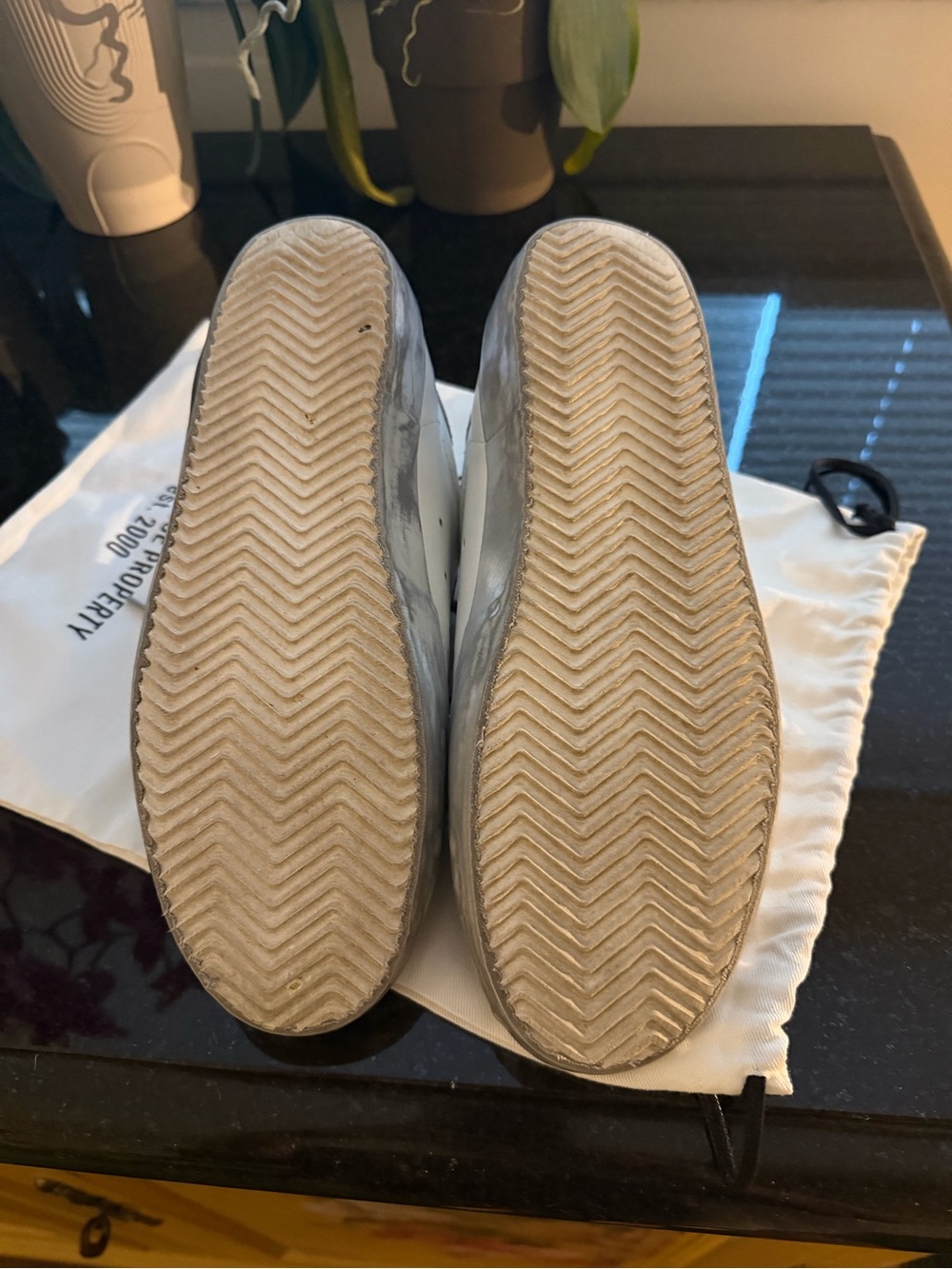 GOLDEN GOOSE WOMENS SUPERSTAR WHITE LEATHER SILVER STAR 40. No wear on leather! - Picture 8 of 16